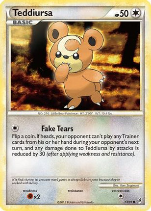 Teddiursa - 73/95 [Call of Legends] Reverse Holofoil