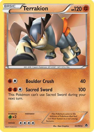 Terrakion - 63/98 [Emerging Powers] Reverse Holofoil
