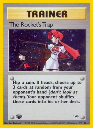 The Rocket's Trap - 19/132 [Gym Heroes] 1st Edition Holofoil