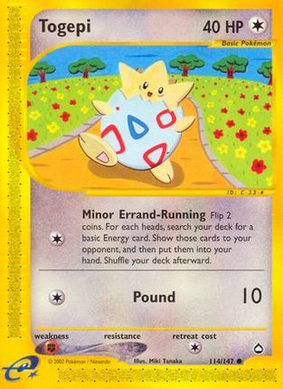 Togepi - 114/147 [Aquapolis] Reverse Holofoil
