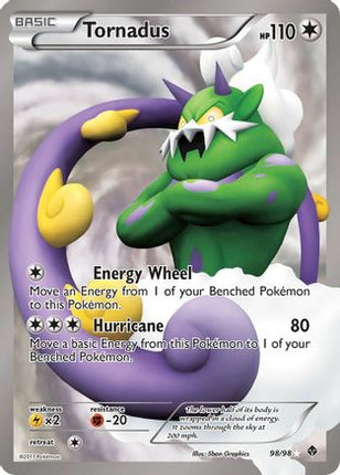 Tornadus (98 Full Art) - 98/98 [Emerging Powers] Holofoil