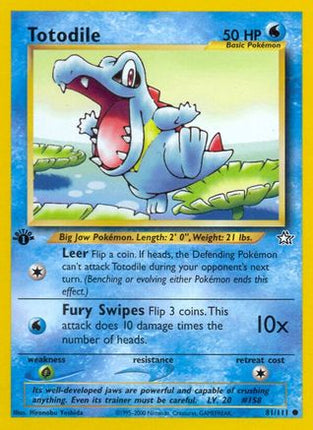 Totodile (81) - 81/111 [Neo Genesis] 1st Edition
