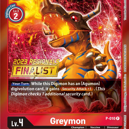 Greymon [P-010] (2023 Regionals Finalist) [Promotional Cards]