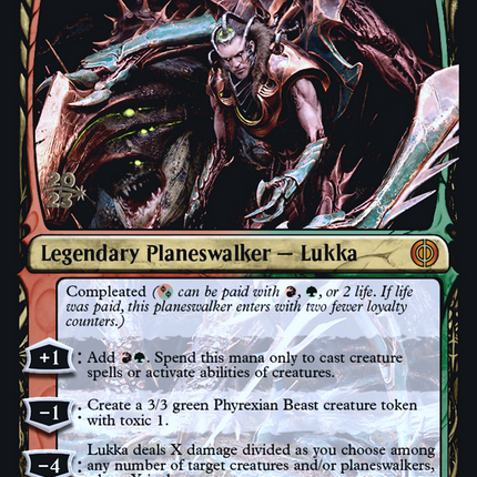Lukka, Bound to Ruin [Phyrexia: All Will Be One Promos] Prerelease Foil