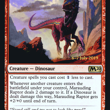 Marauding Raptor [Core Set 2020 Promos] Prerelease Foil