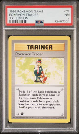1999 Pokemon Game Pokémon Trader #77 1st Edition PSA NM 7