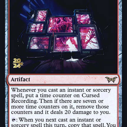Cursed Recording [Duskmourn: House of Horror Promos] Prerelease Foil