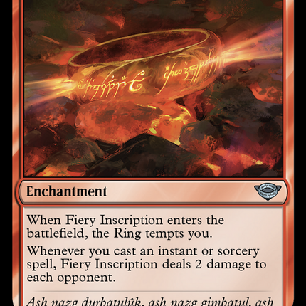 Fiery Inscription [The Lord of the Rings: Tales of Middle-earth]