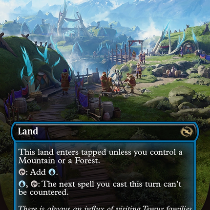 Mistrise Village (Borderless) [Tarkir: Dragonstorm] Foil