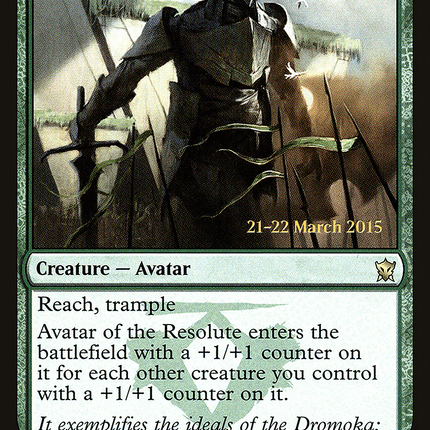 Avatar of the Resolute [Dragons of Tarkir Promos] Prerelease Foil