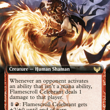 Flamescroll Celebrant // Revel in Silence (Extended Art) [Strixhaven: School of Mages]