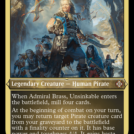Admiral Brass, Unsinkable [The Lost Caverns of Ixalan Commander] Etched Foil
