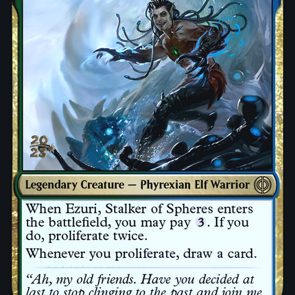 Ezuri, Stalker of Spheres [Phyrexia: All Will Be One Promos] Prerelease Foil