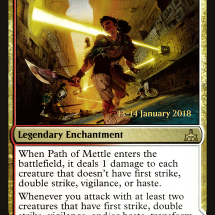 Path of Mettle // Metzali, Tower of Triumph (compasslanddfc) [Rivals of Ixalan Promos] Prerelease Foil
