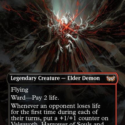 Valgavoth, Harrower of Souls (borderless) [Duskmourn: House of Horror Commander] Foil