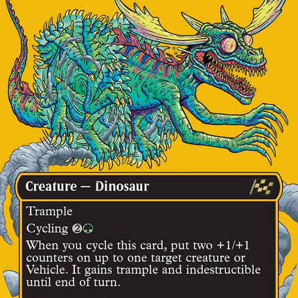 Agonasaur Rex (Borderless) (First-Place Foil) [Aetherdrift] Foil