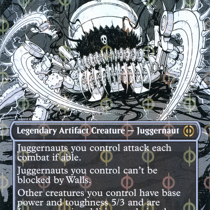 Graaz, Unstoppable Juggernaut (Showcase) (Borderless) [Phyrexia: All Will Be One] Step-and-Compleat Foil