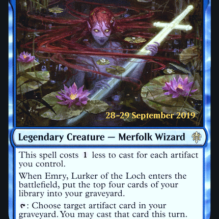 Emry, Lurker of the Loch [Throne of Eldraine Promos] Prerelease Foil