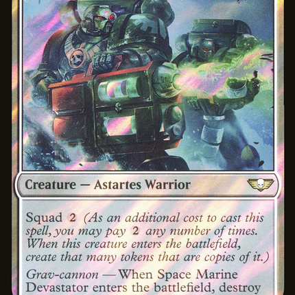 Space Marine Devastator [Warhammer 40,000 Commander] Surge Foil