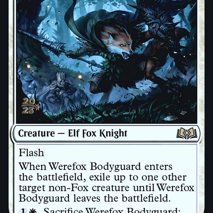 Werefox Bodyguard [Wilds of Eldraine Promos] Prerelease Foil