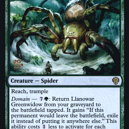 Llanowar Greenwidow [Dominaria United Promos] Prerelease Foil