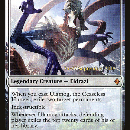 Ulamog, the Ceaseless Hunger [Battle for Zendikar Promos] Prerelease Foil