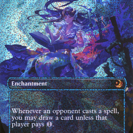 Rhystic Study (Borderless) [Wilds of Eldraine: Enchanting Tales] Confetti Foil