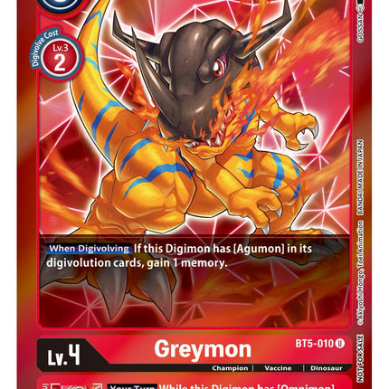 Greymon [BT5-010] (Event Pack 2) [Battle of Omni]
