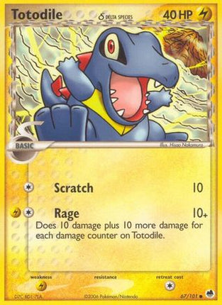Totodile (Delta Species) - 67/106 [Dragon Frontiers] Reverse Holofoil