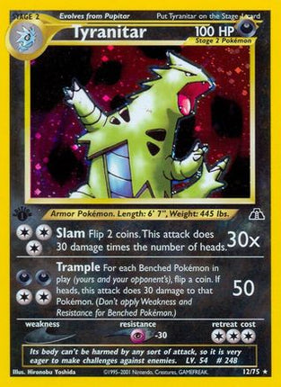 Tyranitar (12) - 12/75 [Neo Discovery] 1st Edition Holofoil