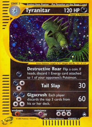 Tyranitar (H28) - H28/147 [Aquapolis] Holofoil