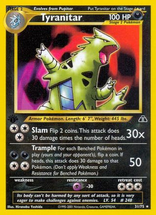Tyranitar (31) - 31/75 [Neo Discovery] 1st Edition