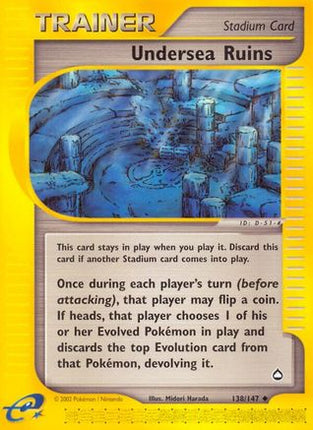 Undersea Ruins - 138/147 [Aquapolis] Reverse Holofoil