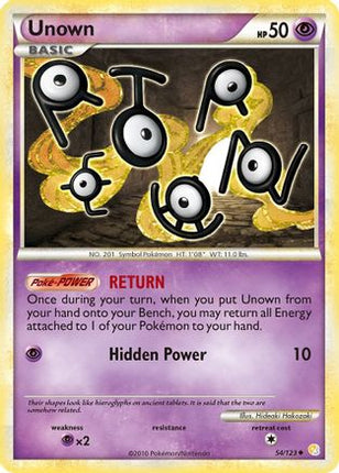 Unown (54) - 54/106 [HeartGold SoulSilver] Reverse Holofoil