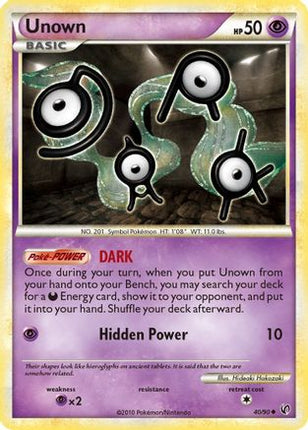 Unown - 40/106 [Undaunted] Reverse Holofoil
