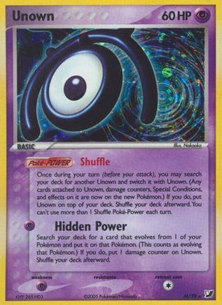 Unown (M) - M/115 [Unseen Forces] Holofoil