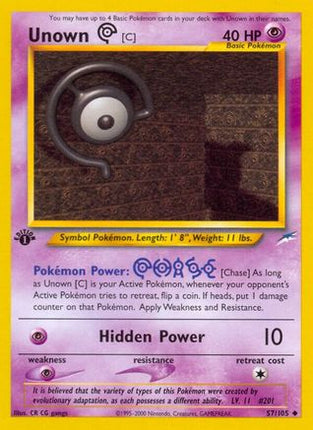 Unown [C] - 57/105 [Neo Destiny] Unlimited