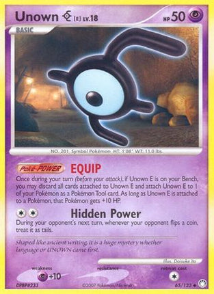Unown [E] - 65/null [Mysterious Treasures] Reverse Holofoil