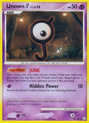 Unown (J) - 76/106 [Legends Awakened] Reverse Holofoil