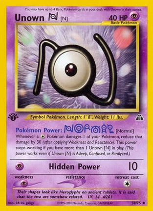 Unown [N] - 50/75 [Neo Discovery] 1st Edition