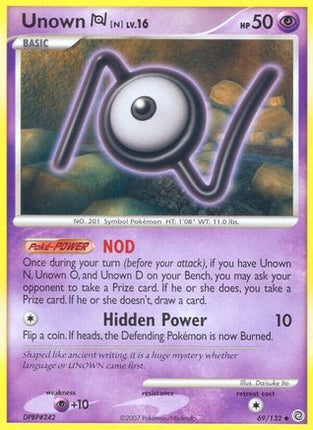 Unown [N] - 69/132 [Secret Wonders] Reverse Holofoil