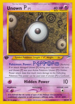 Unown [P] - 58/105 [Neo Destiny] Unlimited
