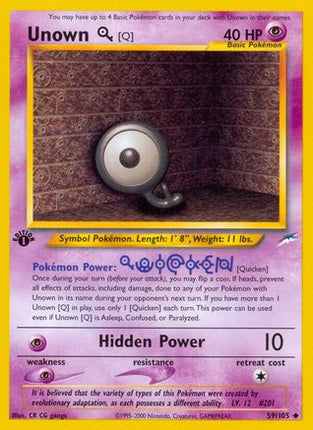 Unown [Q] - 59/105 [Neo Destiny] Unlimited