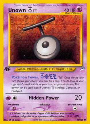 Unown [T] - 88/105 [Neo Destiny] 1st Edition
