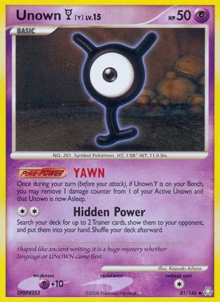 Unown (Y) - 81/106 [Legends Awakened] Reverse Holofoil