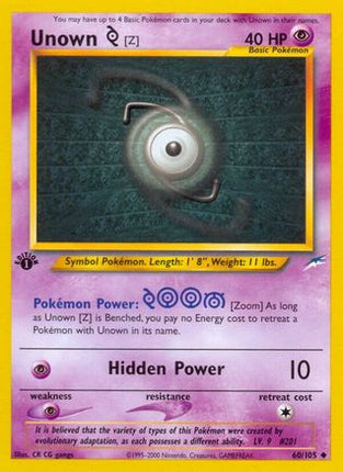 Unown [Z] - 60/105 [Neo Destiny] Unlimited