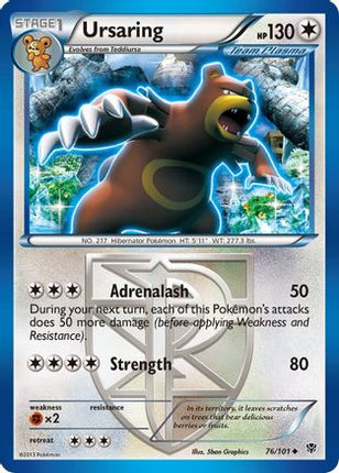 Ursaring (Team Plasma) - 76/106 [Plasma Blast] Reverse Holofoil