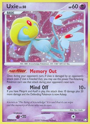 Uxie - 18/123 [Mysterious Treasures] Reverse Holofoil