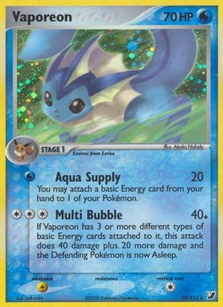 Vaporeon - 19/115 [Unseen Forces] Reverse Holofoil