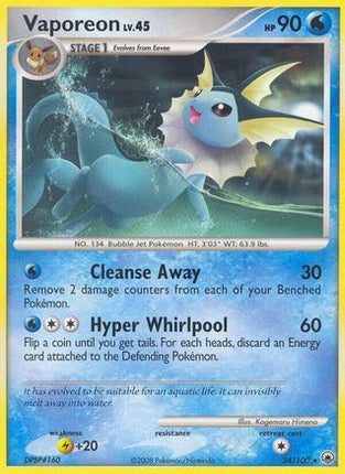 Vaporeon - 34/106 [Majestic Dawn] Reverse Holofoil